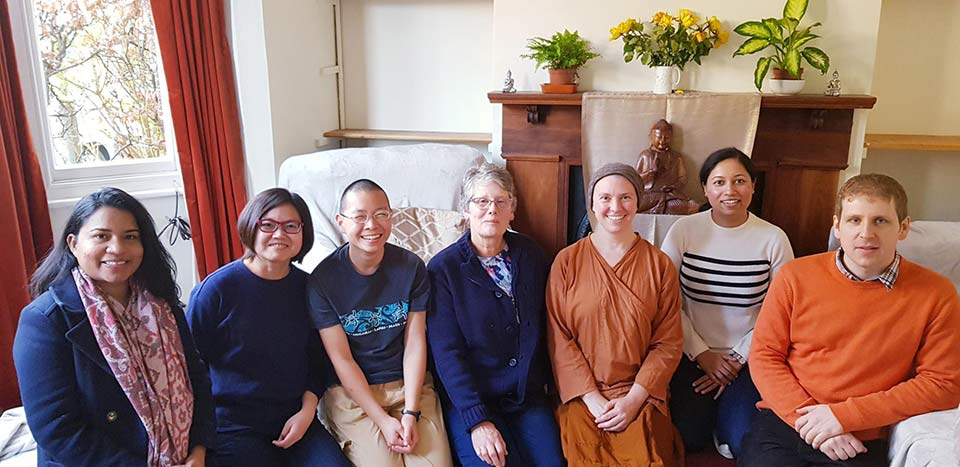 Dhamma friends at Anukampa Residence, Oxford